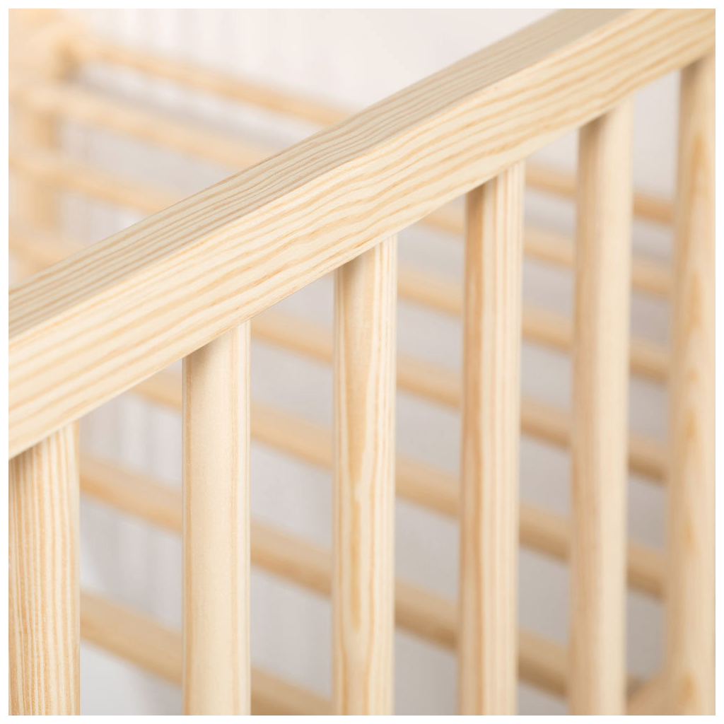 Ліжечко Klups Willy 120 х 60 см Біле/Сосна (WILLY1) - зображення 4