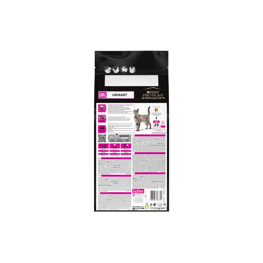 Сухий корм для кішок Purina Pro Plan Veterinary Diets UR Urinary при сечокам'яній хворобі 1.5 кг (7613035160552) - зображення 3