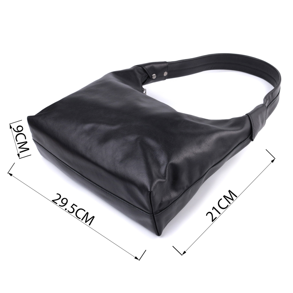 Сумка Shvigel На плече з натуральної шкіри Чорна (22828) - зображення 3