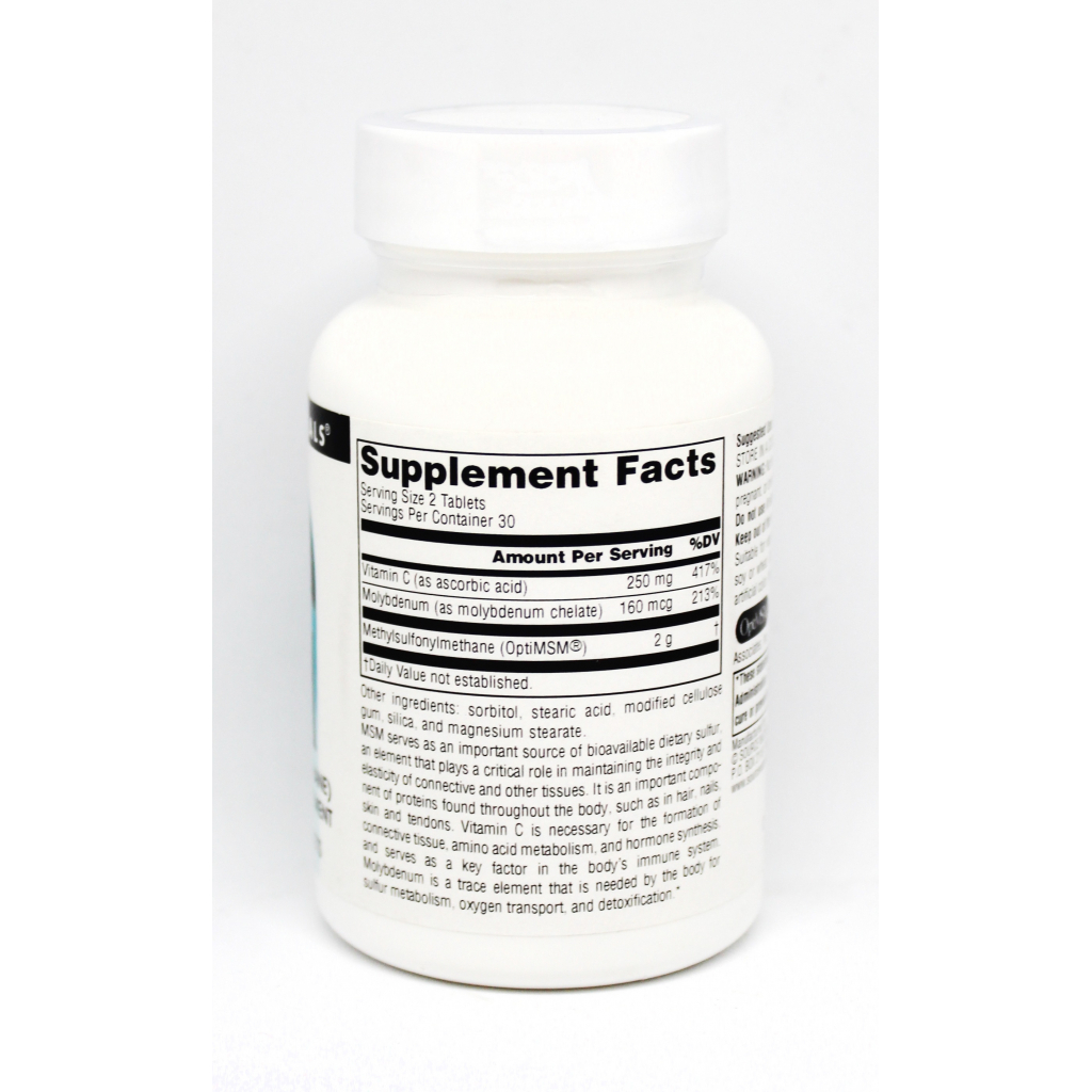 Вітамінно-мінеральний комплекс Source Naturals МСМ 1000мг з вітаміном С, 60 таблеток (SN1288) - зображення 2