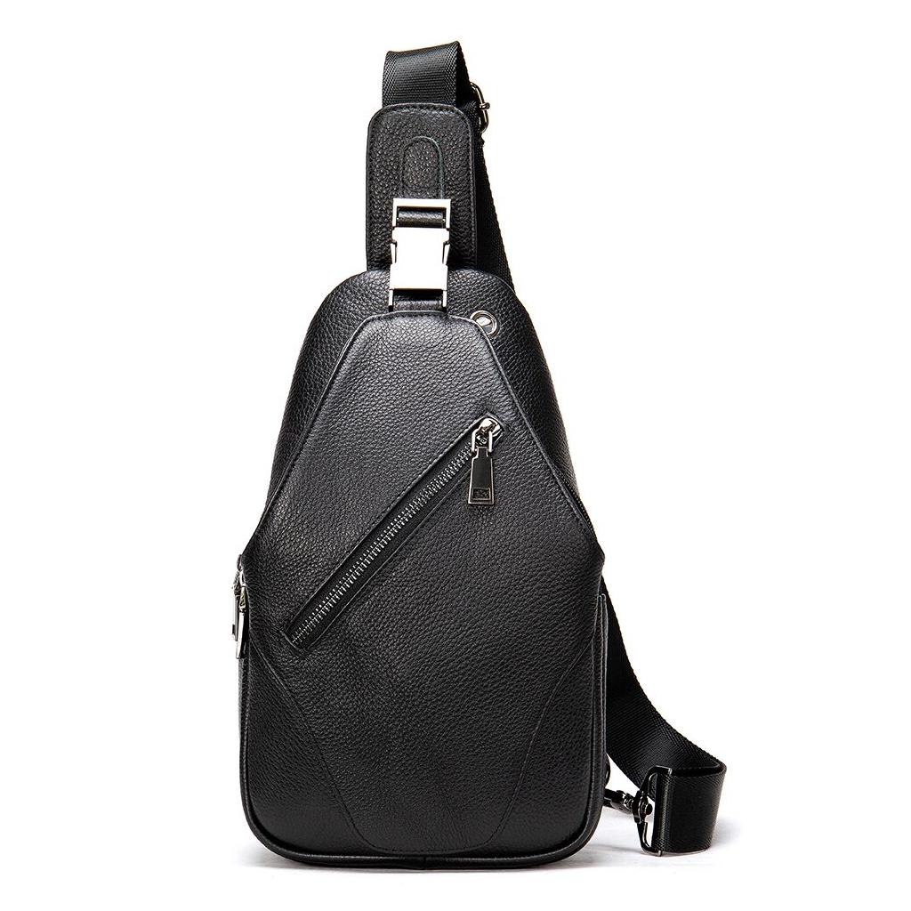 Сумка Vintage Слінг через плече в зернистій шкірі Чорна (20249) - зображення 1