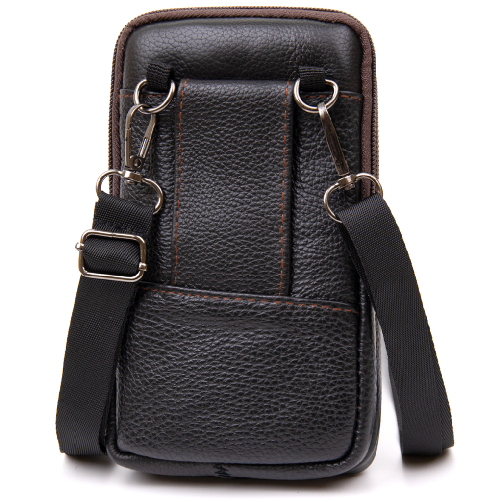 Сумка Vintage Унісекс на пояс на два відділення Коричнева (20427) - зображення 2