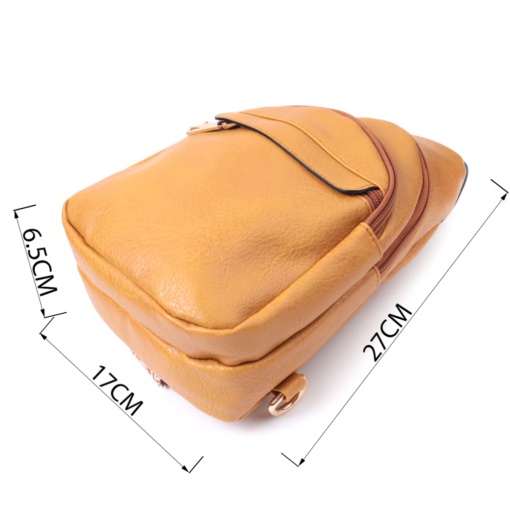 Сумка Vintage З отвором для навушників з екошкіри Жовта (22788) - зображення 3