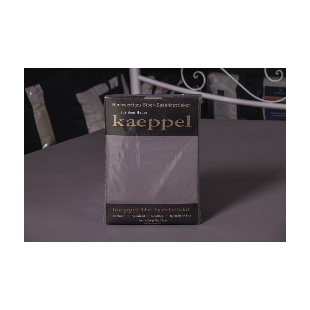 Простирадло Billerbeck на резинці (фланель) сіре 140-160/200 см (1677-570) - зображення 2