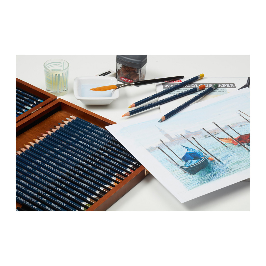 Олівці кольорові Derwent Watercolour акварельні, 36 кол. в метал. коробці (5010255784537) - зображення 2