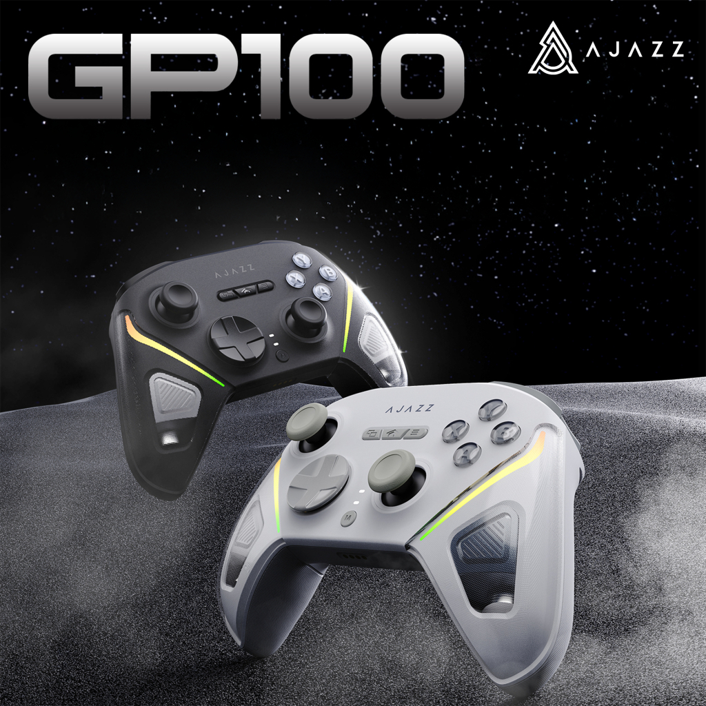 Геймпад Ajazz GP100 2.4G/BT/USB Switch/PC/iOS/Android RGB White (GP100-W) - зображення 6