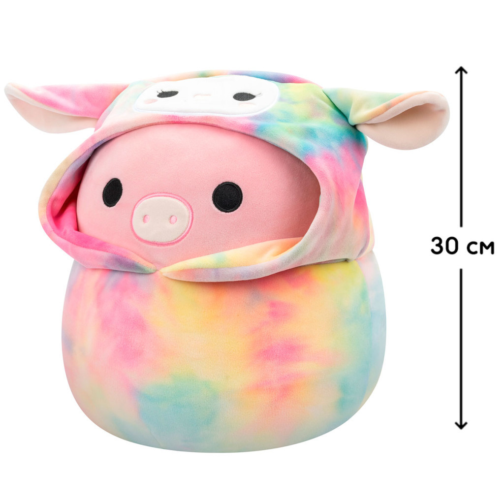 М'яка іграшка Squishmallows Поросятко Пітер 30 см, у одязі (SQER00931) - зображення 2