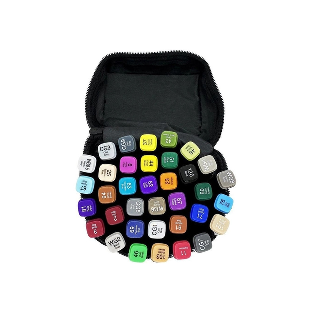 Набір маркерів Touch двосторонніх скетч маркерів 36 шт в чохлі + блокнот А5 (40 арк) в асортименті для хлопчиків (XK-MRK-BOY) - picture 3