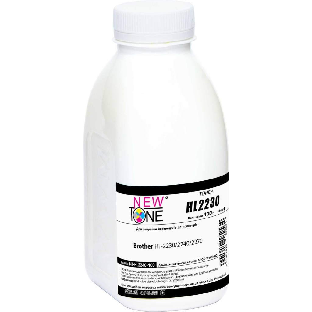 Тонер NewTone Brother HL-2230/2240/2270 100г Black (NT-HL2240-100) - зображення 1