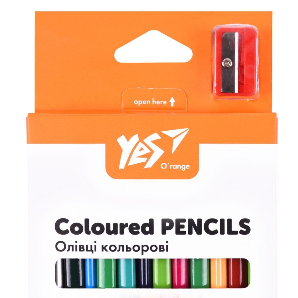 Олівці кольорові Yes Orange Line 18 шт 36 кольорів з точилкою (290752) - изображение 2