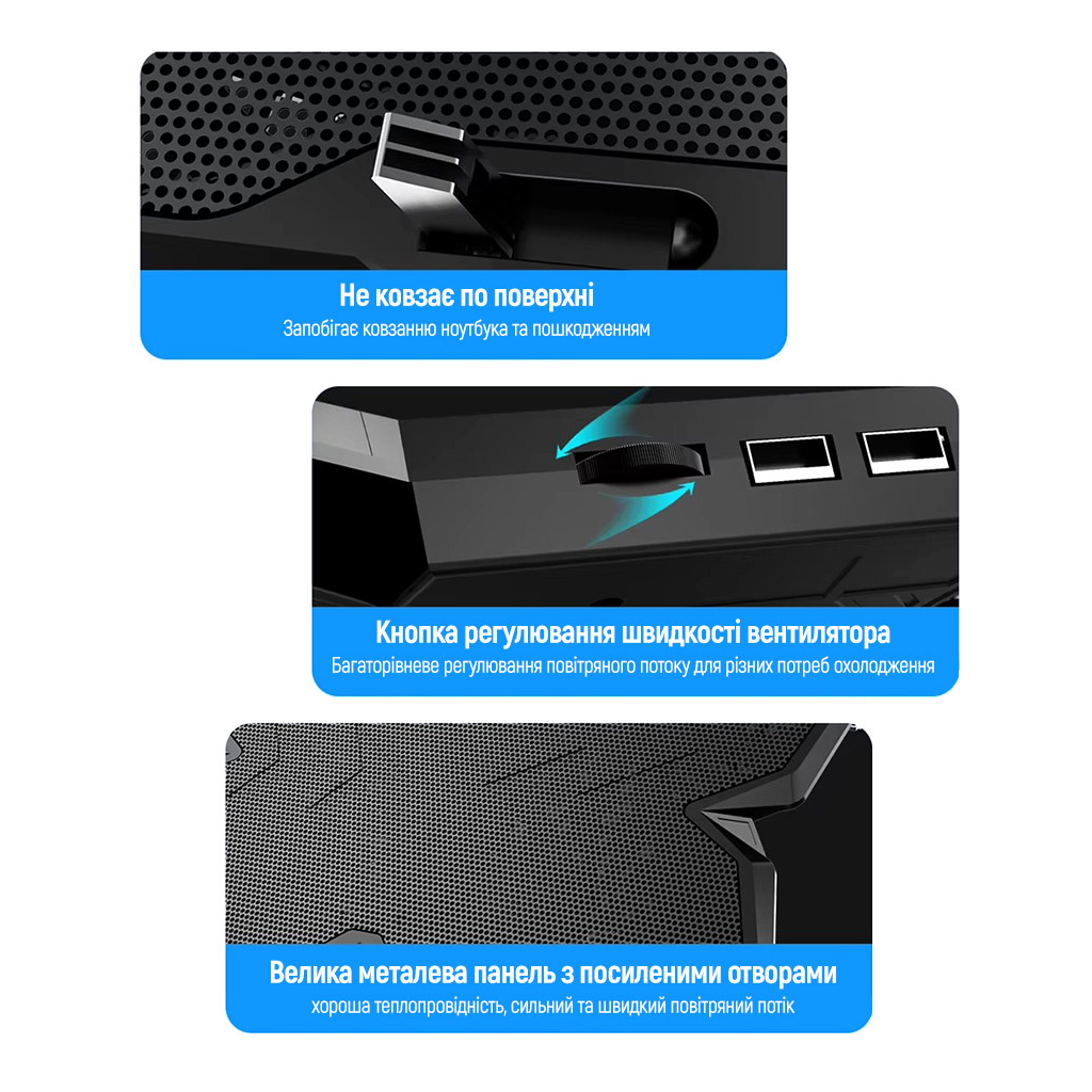 Підставка до ноутбука ColorWay Cooling Game Pro S4, 10-17 (CW-CGPS4) - изображение 12