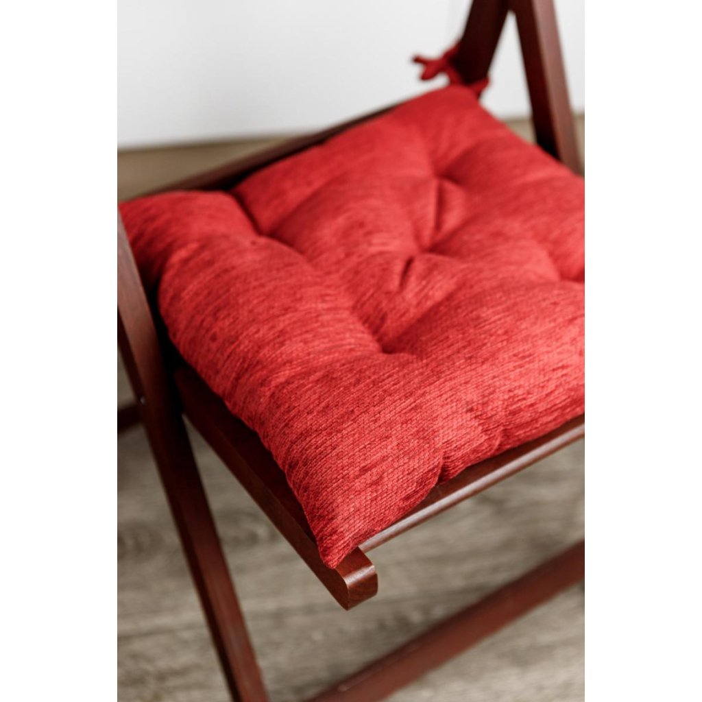 Подушка на стілець Прованс CHENILLA Червона 40х40 (034853) - зображення 2