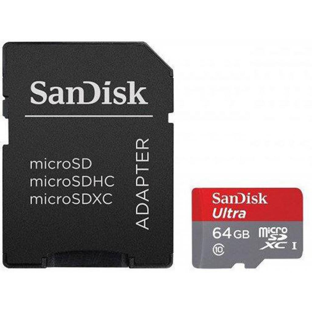 Карта пам'яті SanDisk 64GB microSDXC class 10 UHS-I A1 Ultra Android (SDSQUAR-064G-GN6IA) - зображення 1