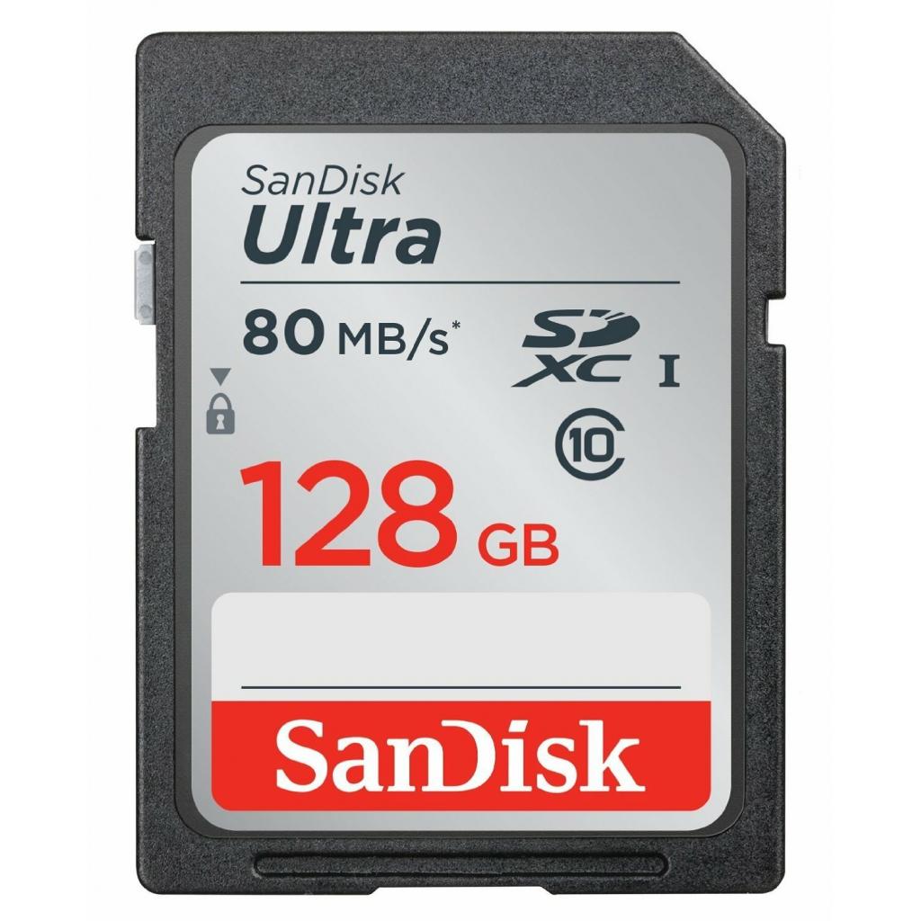 Карта пам'яті SanDisk 128GB SDXC class 10 UHS-I Ultra (SDSDUN4-128G-GN6IN) - зображення 1