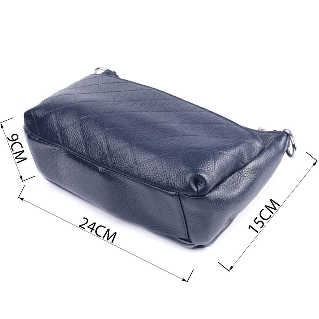 Сумка Vintage Жіноча на три відділення з натуральної шкіри Синя (22806) - зображення 3