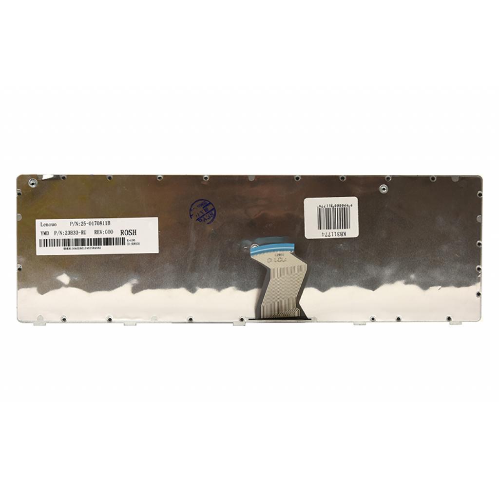 Клавіатура ноутбука PowerPlant Lenovo G570, G575 чорна, чорна рамка (KB311774) - зображення 2