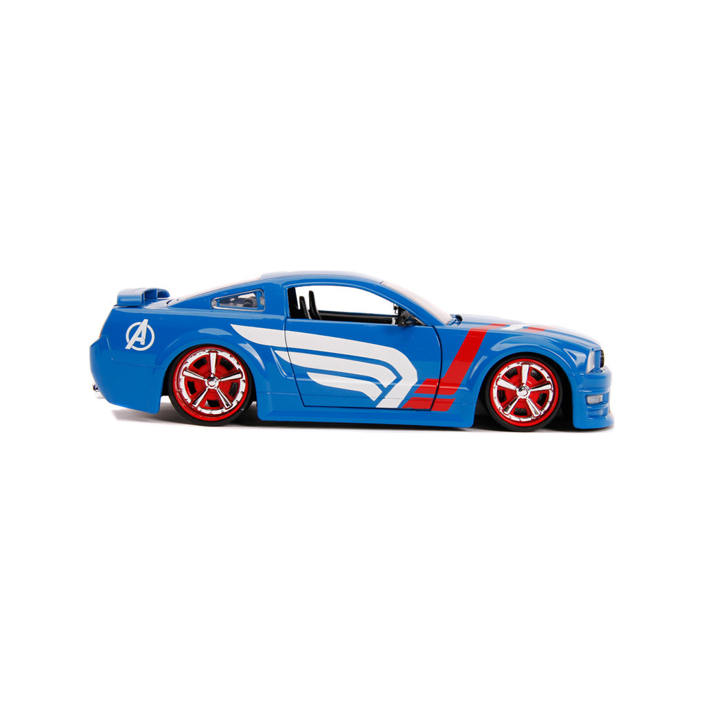 Машина Jada металева Марвел Месники Ford Mustang GT (2006) + фігурка Капітана Америки 1:24 (253225007) - зображення 10