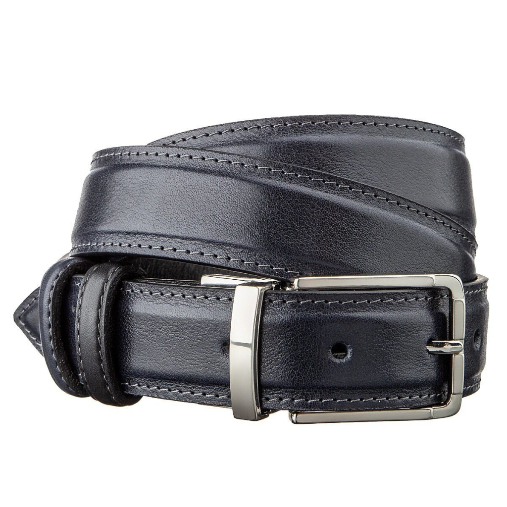 Ремінь Grande Pelle Брючний двосторонній Синій та Чорний (11156) - зображення 1