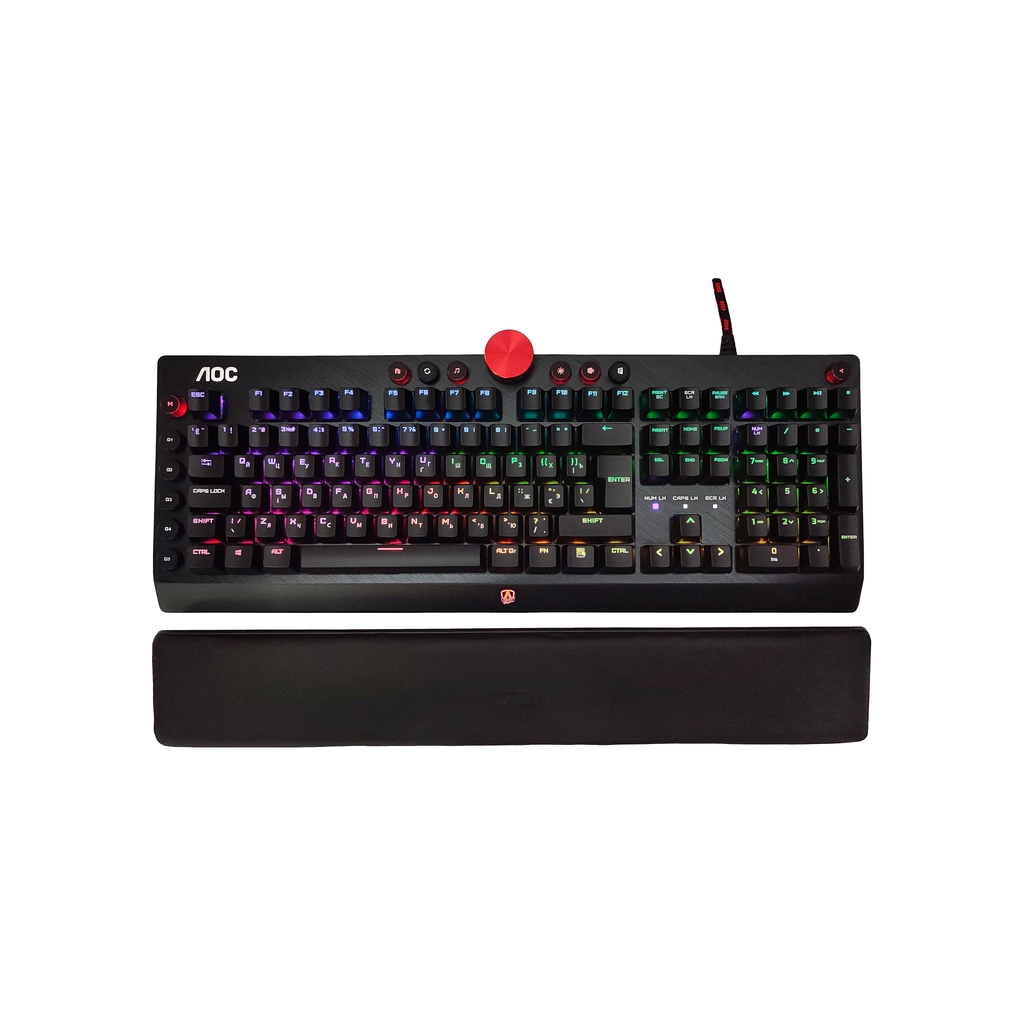 Клавіатура AOC AGK700 RGB Cherry MX Red USB Black (AGK700DR2R) - зображення 11
