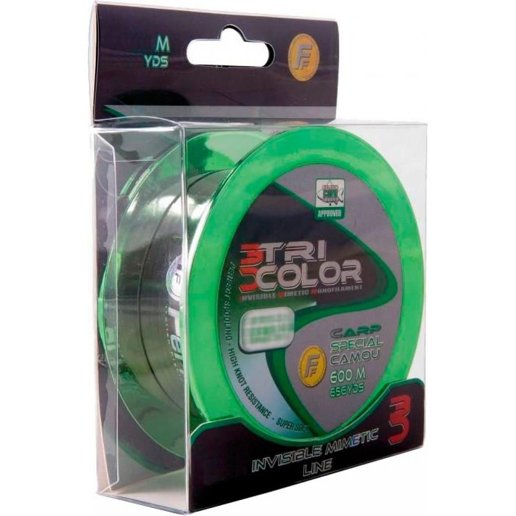 Волосінь Lineaeffe Camou Carp Tri Colour 0.20мм 600м. FishTest 6.40кг (3600320) - зображення 1
