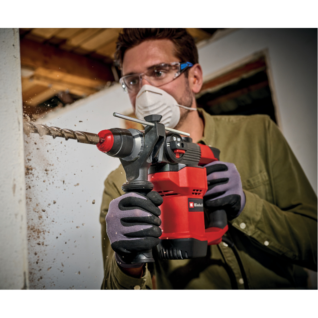 Перфоратор Einhell TC-RH 28 3F, 950 Вт, SDS+, бочковий, 3.5 Дж, 990 об/хв, кейс (4258002) - изображение 12