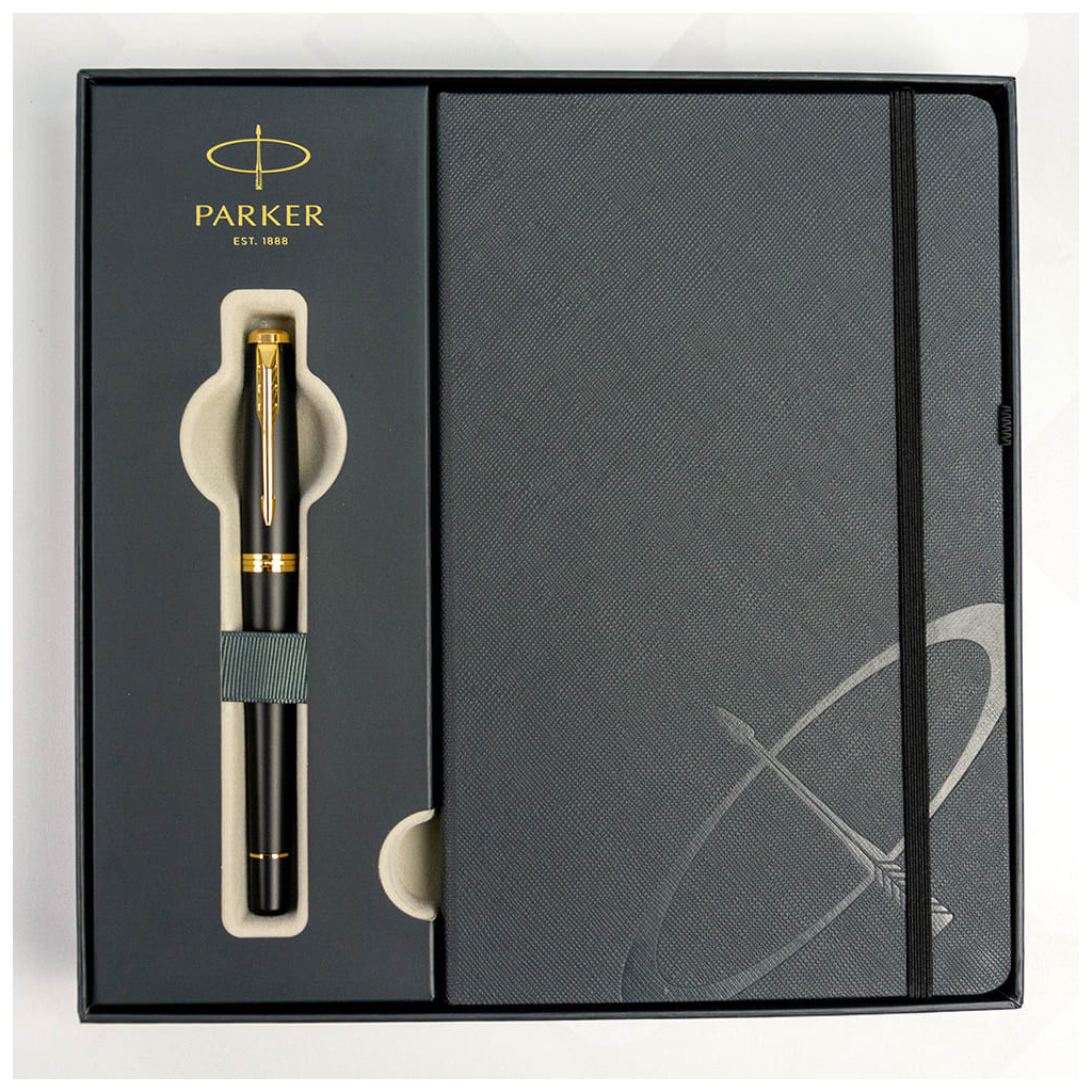 Ручка пір'яна Parker URBAN 17 Muted Black GT FP F + блокнот Parker + подар.упаковка GIFT24 (30 011b24) - зображення 5