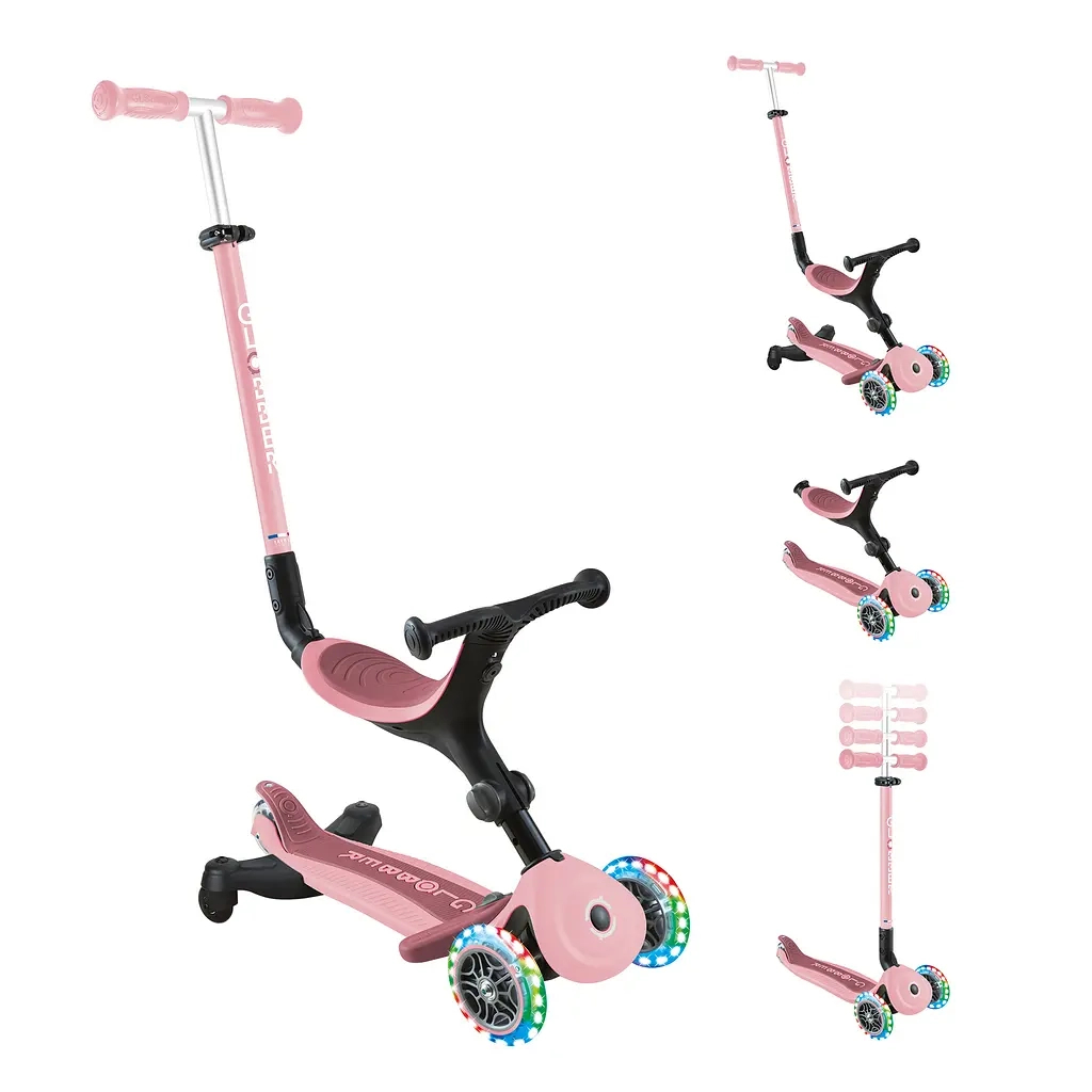 Самокат Globber серії Go Up Active 360 пастельно-рожевий Колеса з підсвічуванням (749-310) - зображення 12