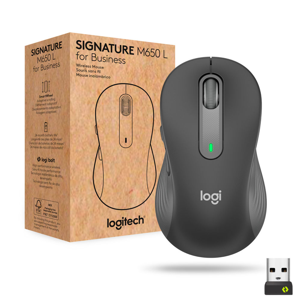 Мишка Logitech Signature M650 L Wireless Mouse for Business Graphite (910-006348) - зображення 1