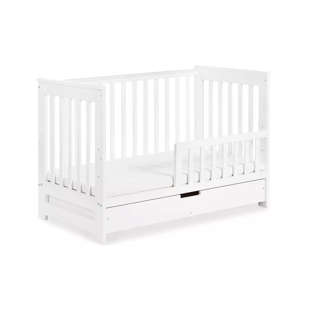 Ліжечко Klups Iwo з шухлядою та перегородкою 120 х 60 см Біле (IWO3) - зображення 2