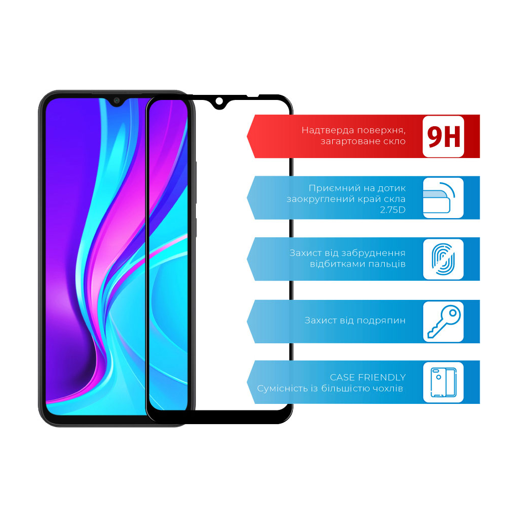 Скло захисне ACCLAB Full Glue Xiaomi Redmi 9A/9C (1283126508820) - зображення 2