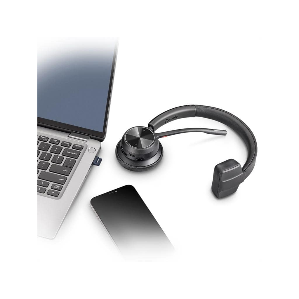Навушники Poly Voyager 4310-M USB-A/Bluetooth з адаптером BT700 Black (77Y91AA) - зображення 4