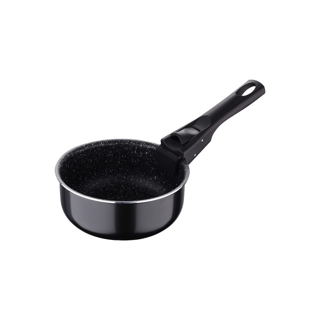 Ківш Bergner Click & cook black, набір зі знімною ручкою 16/18/20 см, 4 предмети (BG-31602-BK) - зображення 4