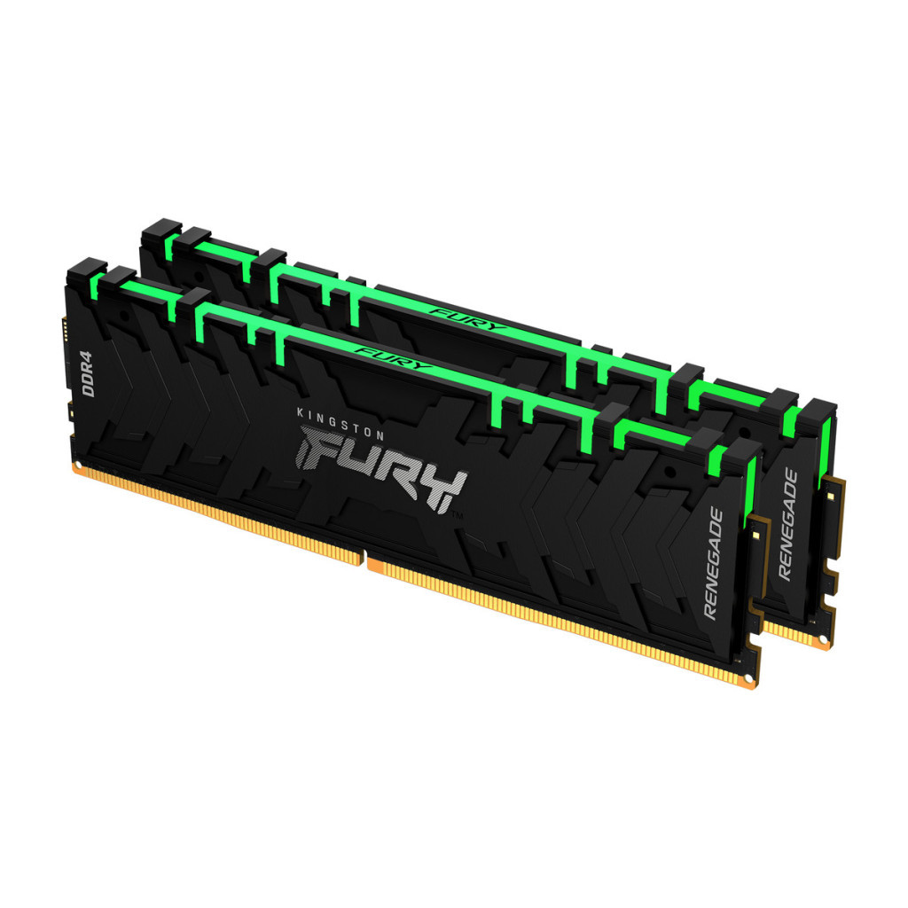 Модуль пам'яті для комп'ютера DDR4 32GB (2x16GB) 3600 MHz Fury Renegade RGB Kingston Fury (ex.HyperX) (KF436C16RB1AK2/32) - зображення 1
