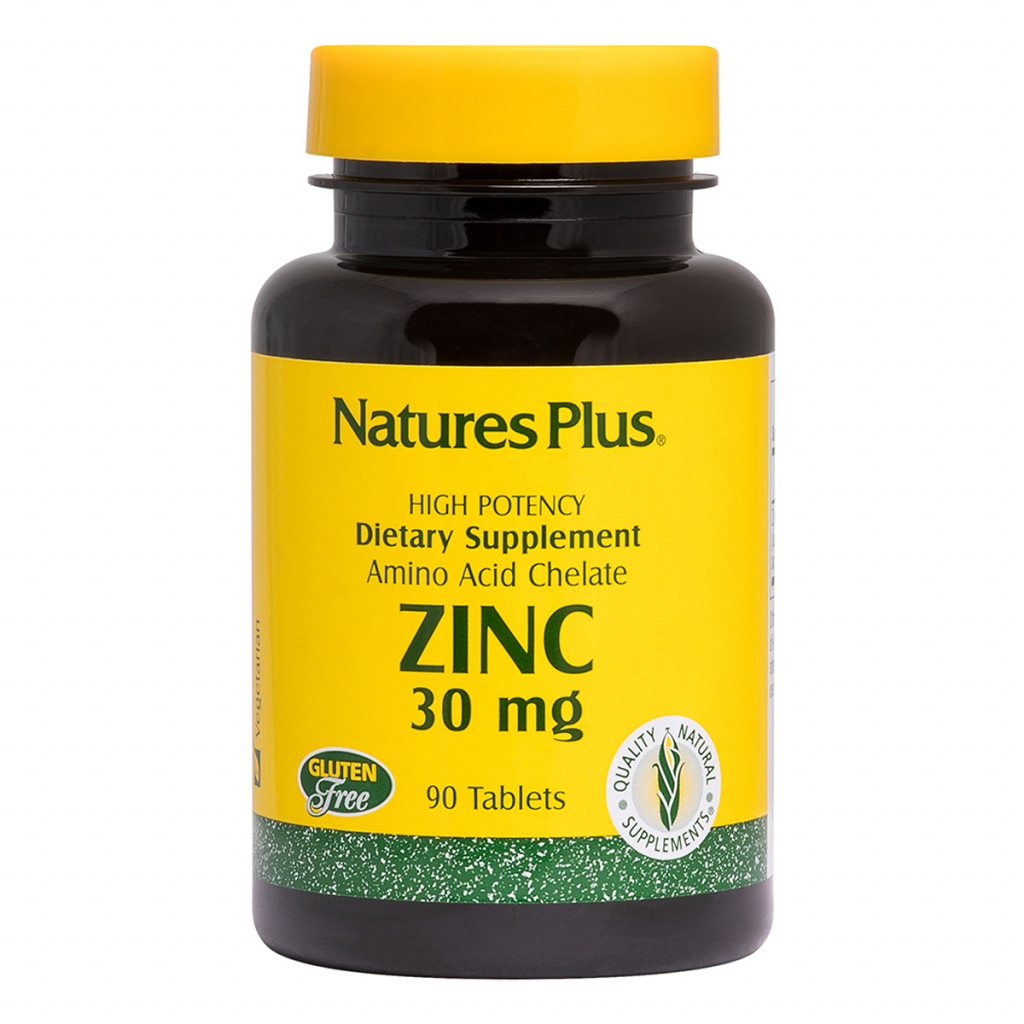 Мінерали Natures Plus Цинк 30 мг, 90 таблеток (NTP3641) - зображення 1