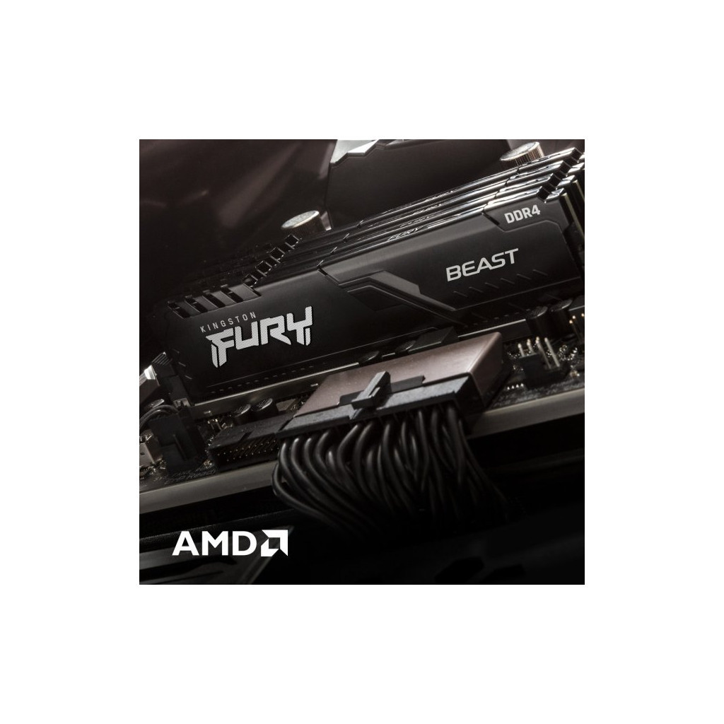 Модуль пам'яті для комп'ютера DDR4 16GB 3000 MHz FURY Beast Black Kingston Fury (ex.HyperX) (KF430C16BB/16) - зображення 10