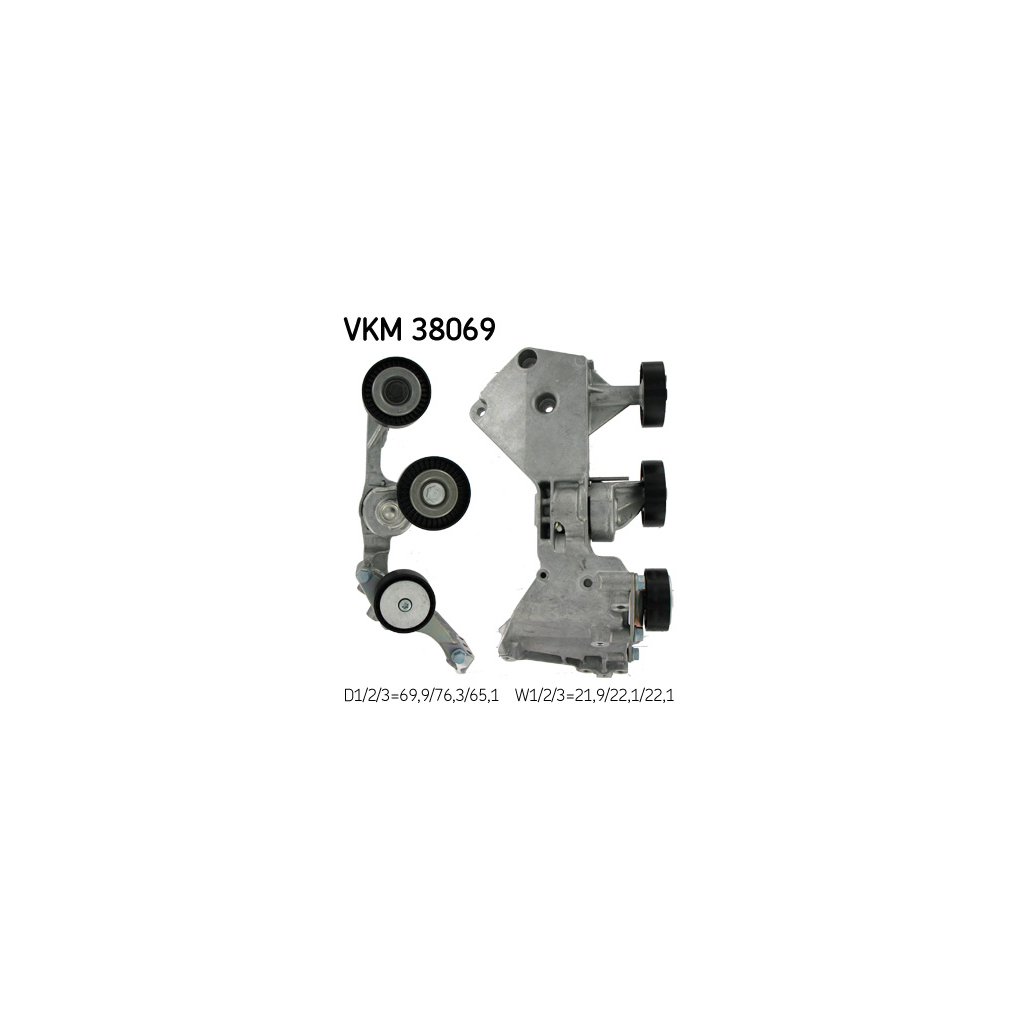 Ролик натягувача ременя SKF VKM 38069 - зображення 1