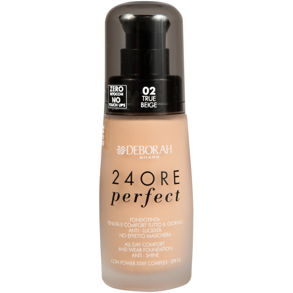 Тональна основа Deborah 24Ore Perfect 02 - True Beige 30 мл (8009518112726) - зображення 1