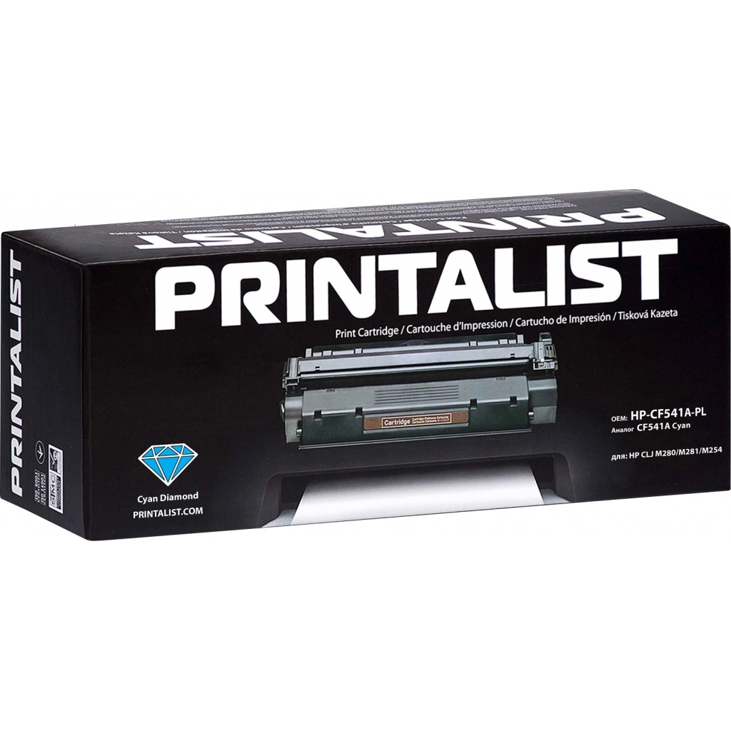 Картридж Printalist HP CLJ M280/M281/M254 CF541A Cyan (HP-CF541A-PL) - зображення 2