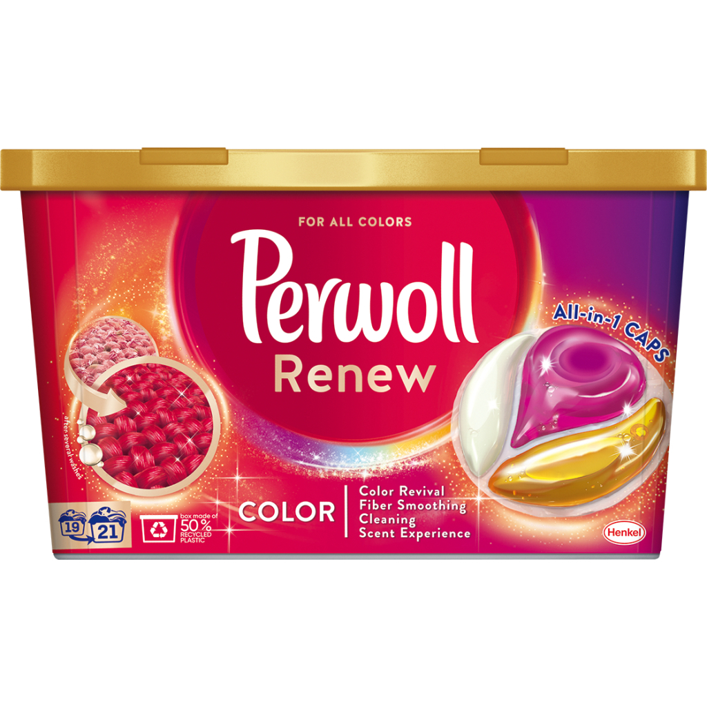 Капсули для прання Perwoll Renew Color для кольорових речей 21 шт. (9000101569445) - зображення 1