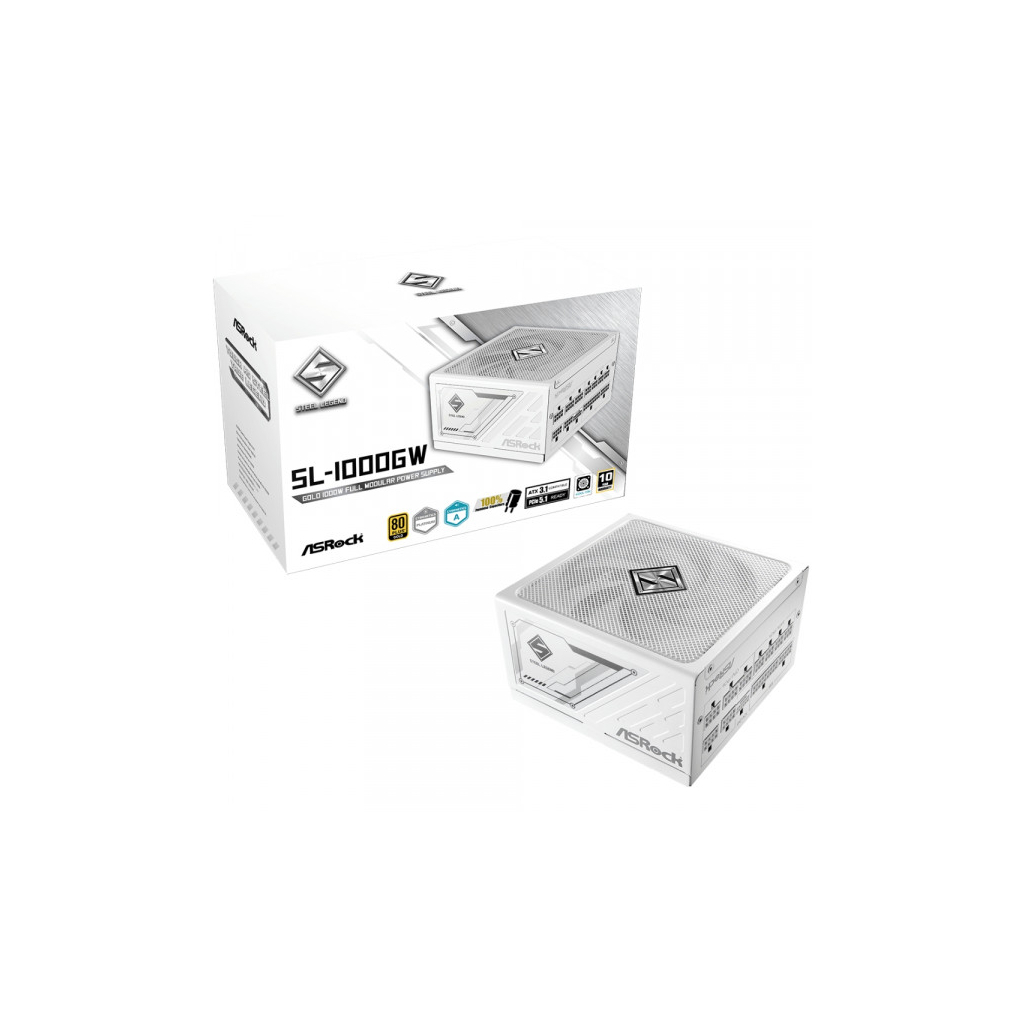 Блок живлення ASRock 1000W SteelLegend White (SL-1000GW) - зображення 5