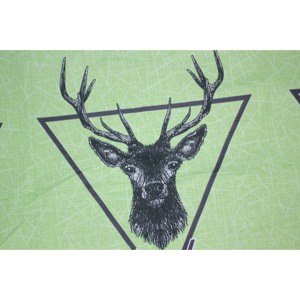 Постільна білизна MirSon Бязь 17-0515 Noble deers lime Сімейна 160x220 (2200003643121) - зображення 5