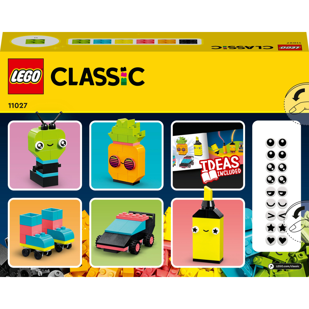 Конструктор LEGO Classic Творчі неонові веселощі 333 деталі (11027) - зображення 9