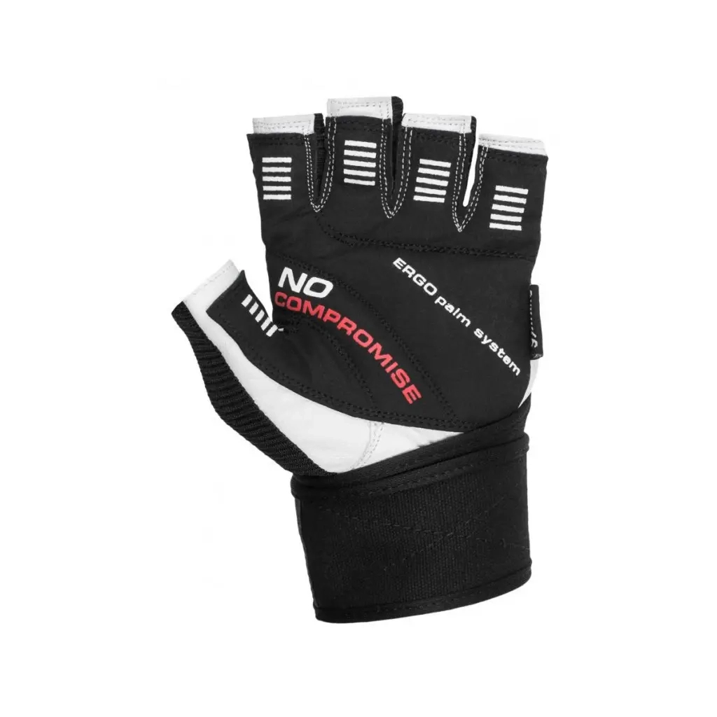 Рукавички для фітнесу Power System No Compromise PS-2700 Black/White M (PS-2700_M_Black-White) - зображення 4