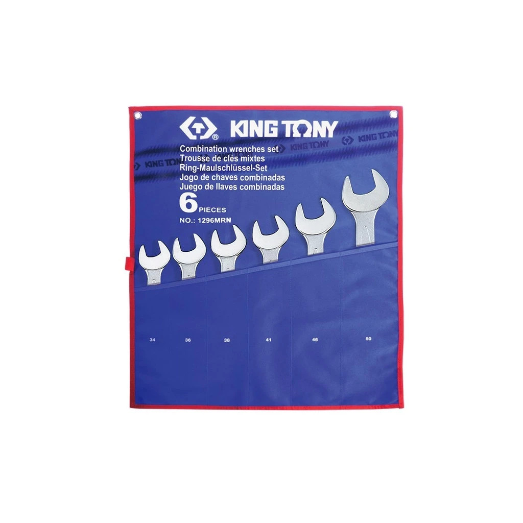Ключ KING TONY ріжково-накидний 6 шт. 34 - 50 мм (1296MRN) - зображення 1