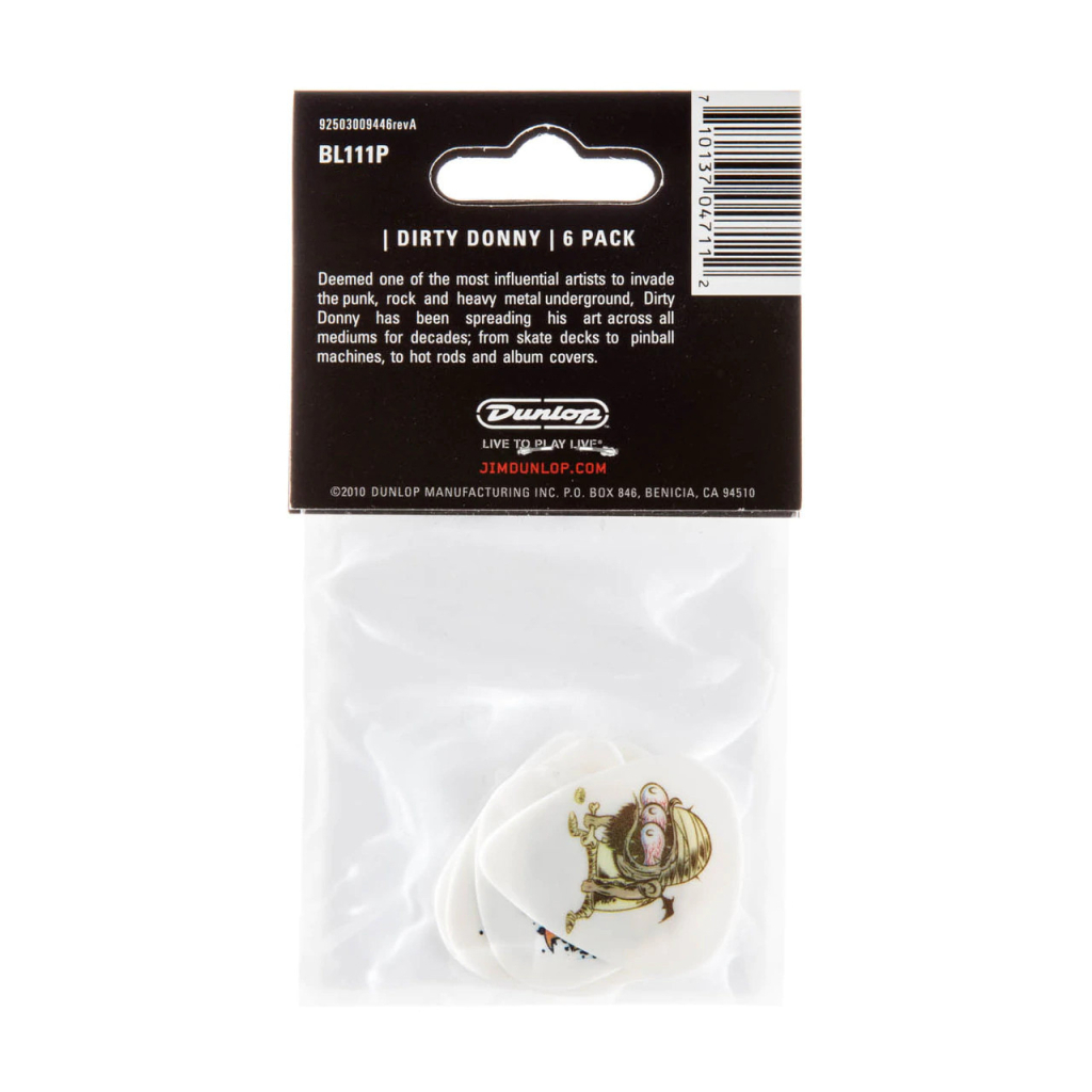 Медіатор Jim Dunlop Dirty Donny Picks .73mm 6 шт. (BL111P.73) - зображення 3