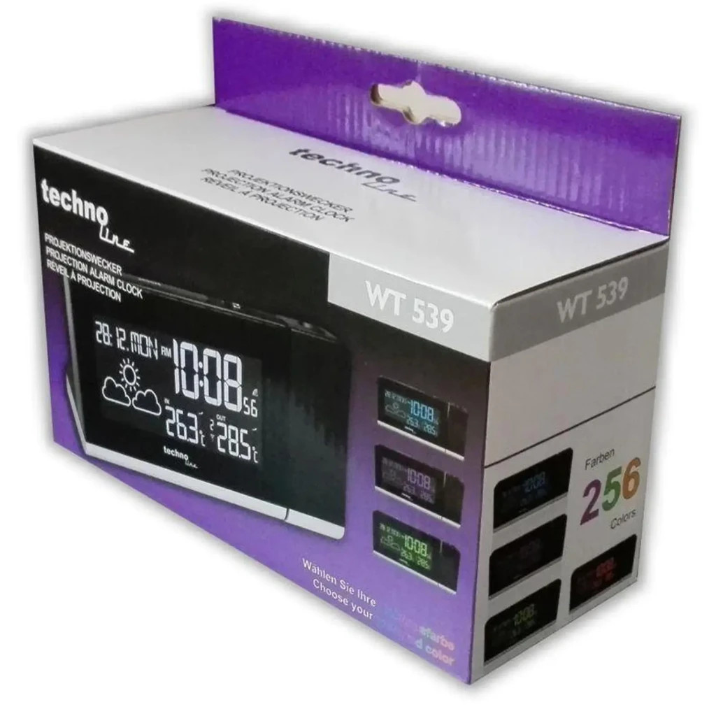 Настільний годинник Technoline WT539 проекційний Black (DAS301813) - зображення 9