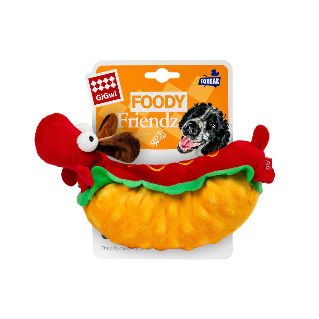 Іграшка для собак GiGwi Foody Friends Хот-Дог з пищалкою 24 см (2262) - зображення 2