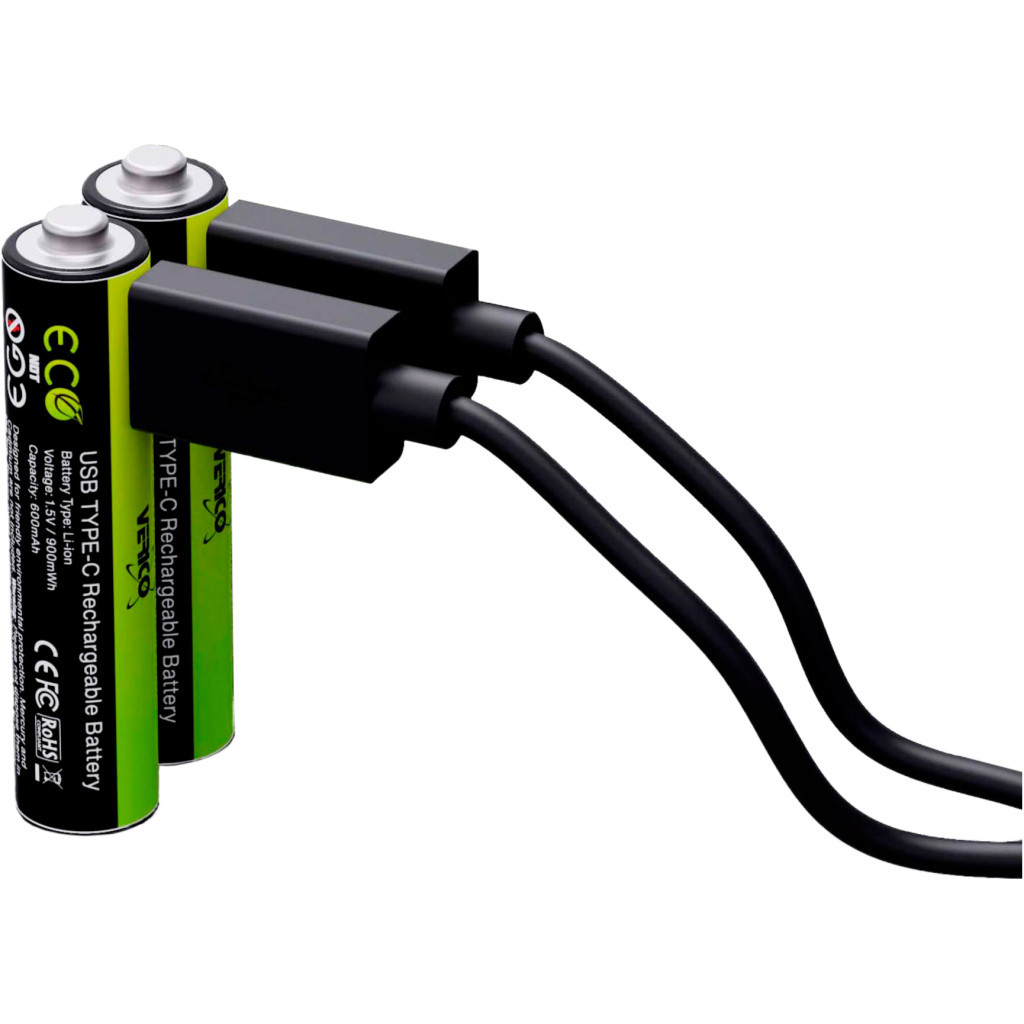 Акумулятор Verico AAA USB Type-C 600mAh 1.5V Li-ion * 2 (LoopEnergy) (1UDBT-A2WEB2-NN) - зображення 2