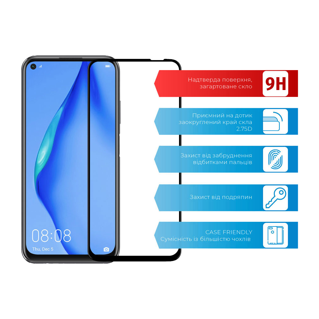 Скло захисне ACCLAB Full Glue Huawei P40 Lite (1283126508264) - зображення 2
