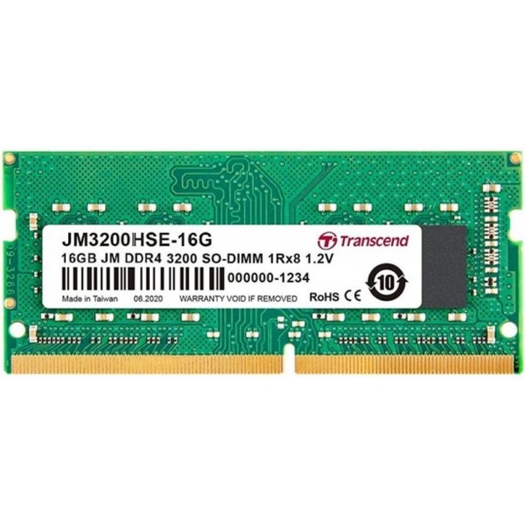 Модуль пам'яті для ноутбука SoDIMM DDR4 16GB 3200 MHz Transcend (JM3200HSE-16G) - изображение 1